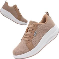 Imagem de Roltte Tênis de caminhada feminino com almofada de ar, sapatos de enfermeira, antiderrapante, para trabalho, tênis para serviço de alimentação, tênis de plataforma, confortável, leve, Caqui, 35