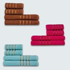 Imagem de Jogo De Toalhas 12 Peças Coleção Dubai 100% Algodão Mr+rs+vd