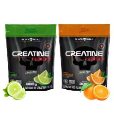 Imagem de Kit 2 Creatinas Turbo 300g Sache Limão + Laranja - Black Skull