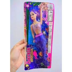 Imagem de Boneca Sereia Articulada Historia encatada Com Roupas Saia + Acessório