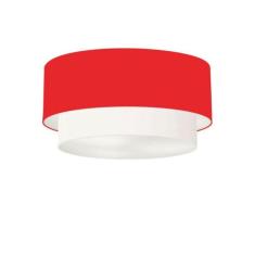 Imagem de Plafon Duplo Cilíndrico Md-3062 45X40 Bivolt Vermelho Branco