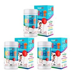 Imagem de Kit 3 Multivitaminico Kids 60 Comprimidos Mastigaveis - Good Vit