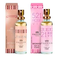 Imagem de Kit Perfumes Femininos Athena e 521 Vip 15ml - Amakha Paris