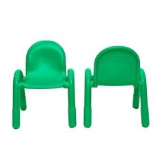 Imagem de Cadeira infantil infantil de 28 cm, verde trevo, pacote com 2, solução de assento ergonômica empilhável para salas de aula e escolas domésticas