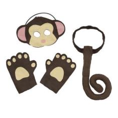 Imagem de Fantasia Macaco Infantil - Máscara, Patas e Rabo - Único - Dani Lessa