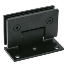 Imagem de Dobradiça 1011 Inox Preta 180 Porta Box V/V Gv48 Escovado