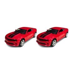 Imagem de Kit 2x Brinquedo Camaro Colecionável Vermelho - AP TOYS