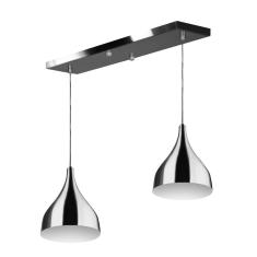 Imagem de Lustre Pendente Gota Duplo Base Retangular Escovado