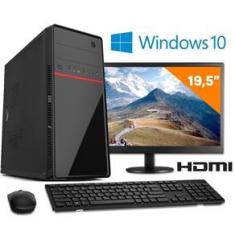 COMPUTADOR COMPLETO TOB INTEL CORE I7 COM WI-FI SSD 480GB MEMÓRIA 16B  WINDOWS 10 PRO TRIAL + TECLADO E MOUSE + MONITOR 19 DESKTOP