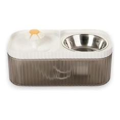 Imagem de Bebedouro E Comedouro Água Ração Pets Filtro Usb 3L - Branco - Kadê