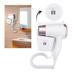 Imagem de Secador De Cabelo Parede Com Usb Suporte Hotel Motel Pousada - Secador