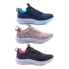 Imagem de Tênis Feminino  Academia Confortável 3 Unidades - Dix