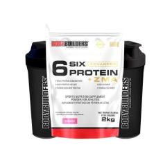 Imagem de Kit 6 Six Protein C/ Zma 2Kg + 2X Coqueteleira - Bodybuilders