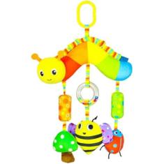 Imagem de Brinquedo Bebe Chocalho Mobile Centopeia Vento Arco-Iris Sons Interativo Musical