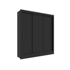 Imagem de Guarda Roupa Casal 3 Portas 4 Gavetas - Valencia-Preto Fosco - Tcil Mó