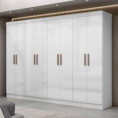 Imagem de Guarda-Roupa Casal Paris 8 Portas 4 Gavetas Branco - Maxel