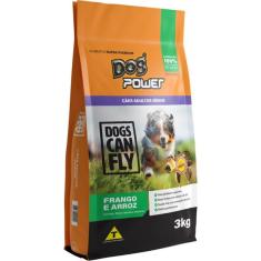 Imagem de Ração Seca Dog Power Dogs Can Fly Frango e Arroz para Cães Adultos Sênior - 3 Kg