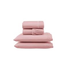 Imagem de Jogo de Lençol Solteiro Valery Percal 180 Fios 3 peças - Rosé