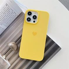 Imagem de Candy Color Love Heart Phone Case Para iphone 14 13 12 Mini 11 Pro XS Max 8 7 Plus X XR SE 2 3 Silicone Soft TPU Back Cover, amarelo, para iPhone 14