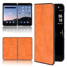 Imagem de Capa adequada para Microsoft Surface Duo, capa de celular estilo couro, proteção robusta 360° protege seu telefone capa de cor retrô para Microsoft Surface Duo