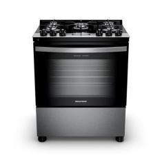 Imagem de Fogão Brastemp 5 Bocas Cor Inox Com Mesa de Vidro, Turbo Chama e Timer