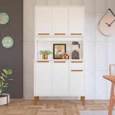 Imagem de Armário de Cozinha 6 Portas 1 Gaveta Xangai Branco