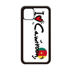 Imagem de I Love Cameroon Word Flag Love Heart Illustration para iPhone 11 Pro Max Capa para Apple Mobile Case Shell