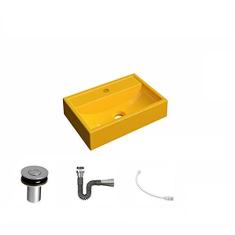 Imagem de Kit Cuba Q45 C/Válvula Click 1''B (2,6cm) + Sifão Cromado + Flexível 