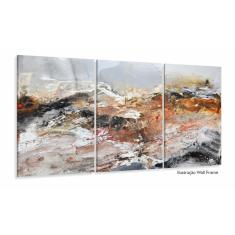 Imagem de Quadro Decorativo Pintura Marmore Abstrato 3 peças 120x60