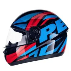 Imagem de Capacete para Moto Peels Spike Maxi Preto Brilhante e Celeste Unissex,
