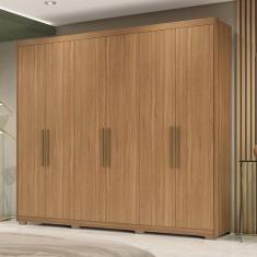 Imagem de Guarda Roupa Casal Ambiente Sumatra Com Pés Amêndola Touch - Demóbile