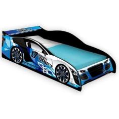Imagem de Cama Carro Infantil  Drifit  Azul 100% Mdf J&A Móveis