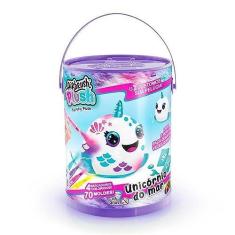 Imagem de Pelúcia para Pintar Airbrush na Lata Unicórnio Mar - Fun Divirta-se