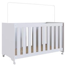 Imagem de Berço com Rodízios Branco Linha Aconchego Completa Móveis
