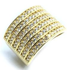 Imagem de Anel em ouro amarelo 18k com 90 zirconia - 2ANZ090