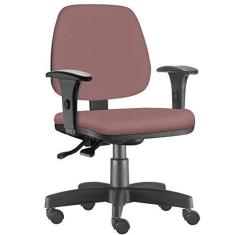 Imagem de Cadeira Giratória Job L02 Executiva Ergonômica Escritório Suede Rosê - Lyam Decor