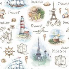 Imagem de Papel De Parede Adesivo Lavável Travel 15M