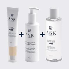 Imagem de Kit Creme Anti-Idade, Sabonete Com Gluco E Água Micelar Ask