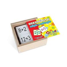 Imagem de Brinquedo Educativo Memória Adicao E Subtracao Mdf Com 40 Peças - CARLU