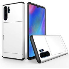 Imagem de SORAKA Capa para Huawei P30 Pro com porta-cartões Capa para carteira Capa blindada para Huawei P30 Pro Capa para PC TPU de camada dupla Capa à prova de choque