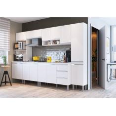 Imagem de Cozinha Modulada  ATHENA - 6 Peças Completa 13 PT 3 GV Branco - MEGASU