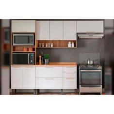 Imagem de Cozinha Modulada Telasul Thela Avelã Thela Avelã 4 Peças (2Aéreos+1Bal