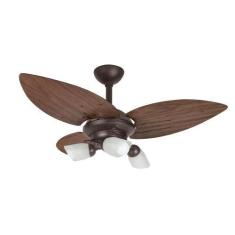 Imagem de Ventilador De Teto Infinity Lótus Spot Marrom 3 Pás Imbuia 220 V + Con