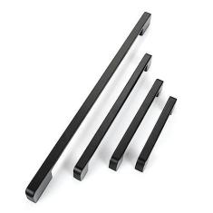 Imagem de Evionlin 【Pacote com 2】 Puxadores de Gaveta Puxadores de Armário Preto Alumínio Preto Puxador de Gaveta de Gabinete Puxa Centros Liga