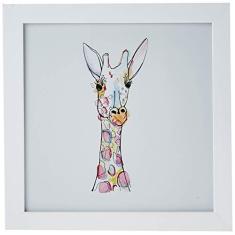 Imagem de Arte Maníacos Quadro Decorativo Girafa Color - 65x46cm (Moldura em laca )