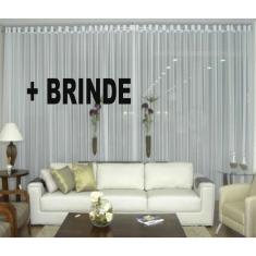 Imagem de Cortina Varão Voil Liso  3,00X2,30 Ilhós Cromado