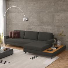 Imagem de Sofá Em Linho 292cm Chaise Direito E Deck Loft - Alves Pereira