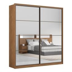 Imagem de Guarda Roupa Casal Belga 2 Portas Amêndola Com 2 Espelhos - Demartêz Amêndola