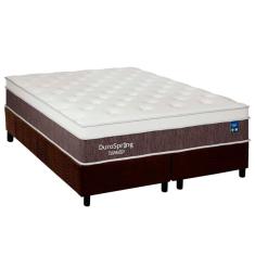 Imagem de Conjunto Box King: Colchão Molas Plumatex Superlastic Durospring + Base Crc Suede Brown(193x203)