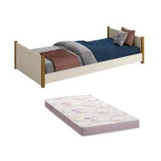 Imagem de Cama Solteiro Evolutiva Ravi 2 Em 1 Com Pés Madeira Areia Fosco Com Co